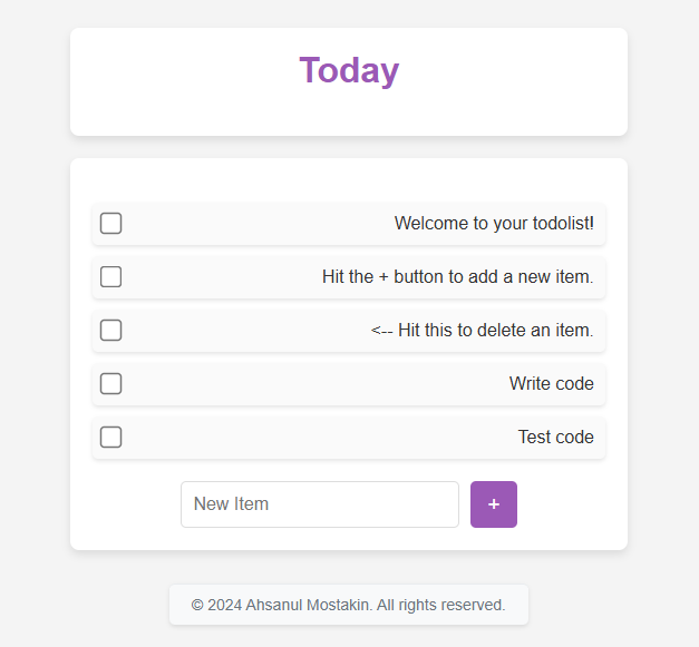 To-Do List Application Screenshot
